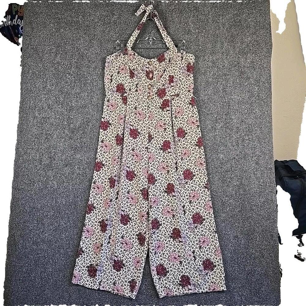 Candies Sleeveless Size XL Mid Length Romper Jumpsuit Floral/Leopard,